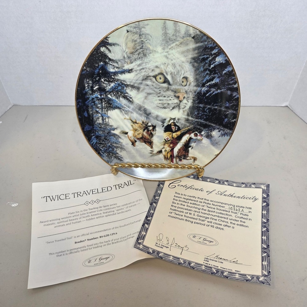W.S.‎ George Julie Kramer Cole Twice Traveled Trail Collector Plate 10868A 1993